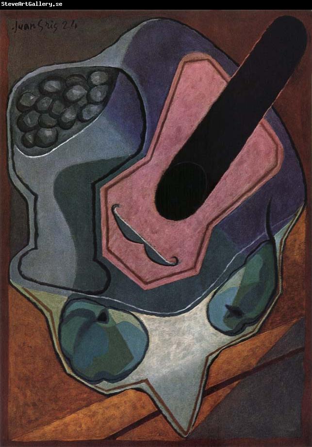 Juan Gris Fiddle and fruit dish